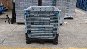 QS 1200x1000x1200mm 1020L ağır toplu depo depolama satılık istiflenebilir katlanır plastik katlanabilir palet kutuları - Product Image 5