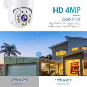 شبكة 4MP P P HD واي فاي IP لاسلكية مقاومة للماء في الهواء الطلق IP66 ، CCTV كشف الحركة في رؤية ليلية ملونة ميكروفون مدمج - Product Image 3