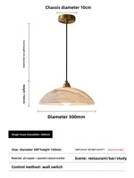 Lustre en marbre flocon de neige naturel avec pendentif en cuivre, LED RA90 CRI 3000K, design moderne et luxueux pour salle à manger, bar