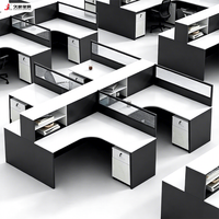 Bureau de travail commercial de luxe JIUSHUN, poste de travail pour employés, cloison de bureau, bureau d'ordinateur