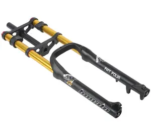 HIMALO Fat Bike – fourche de vélo 26 pouces x 4.0 pouces 135MM, fourche à <span class=keywords><strong>Suspension</strong></span> pneumatique à Double épaule pour vélo de neige - Product Image 1