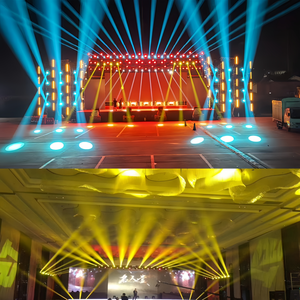 Mini projecteur à tête mobile 295W Beam 14R Beam Wah Zoom Sharpy 48 prismes rotatifs 19 canaux DMX512 16 Gobos et 13 couleurs Éclairage de scène - Product Image 6