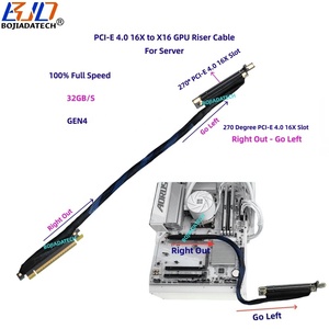 كابل تمديد بطاقة الرسومات PCI-E 4.0 16X إلى X16 بزاوية عكسية 270 درجة، كابل رايزر <span class=keywords><strong>GPU</strong></span> من الجيل الرابع بطول 40 سم و50 سم و60 سم و80 سم و100 سم لخوادم الذكاء الاصطناعي - Product Image 2
