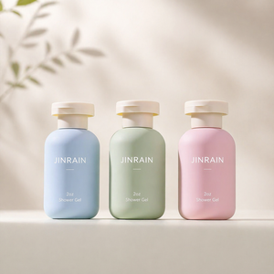 Botellas de Gel de Ducha con Logotipo Personalizado, Artículos de <span class=keywords><strong>Viaje</strong></span> y Cuidado de la Piel, Envase de PE de 60 ml, Botella de Champú de 2 Onzas, Tamaño de Muestra, Azul - Product Image 1