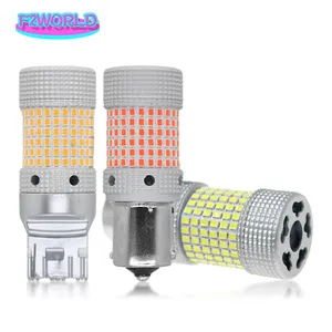 F2WORLD özel araba logosu T20 1156 1157 2016 150 SMD LED dönüş sinyal ışıkları fren ters ampul Canbus hiçbir hata sis işık