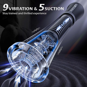 Anneaux péniens vibrants étanches à commande par application, avec aspiration puissante, et godet de masturbation électrique pour hommes - Product Image 3