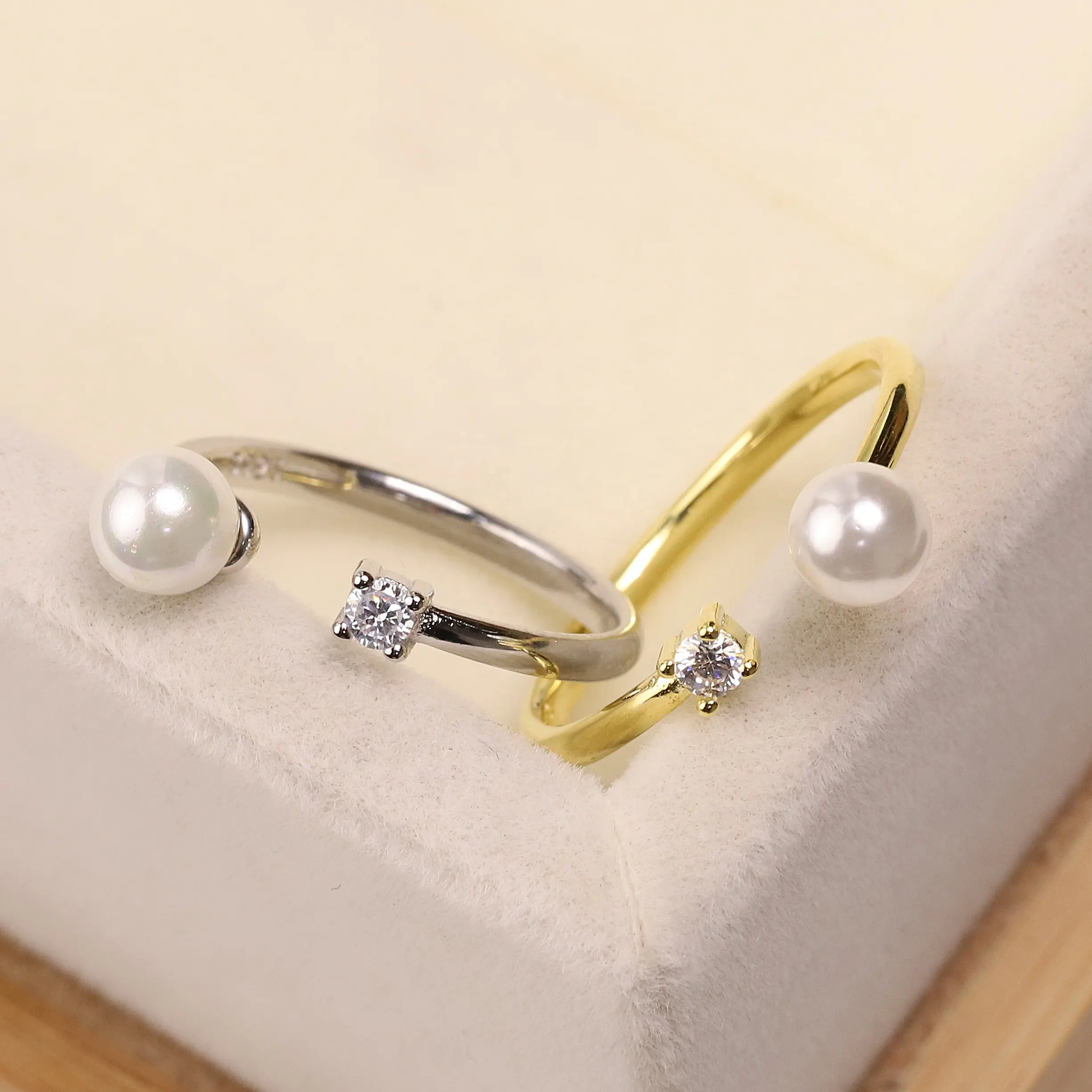 S925 Silver Freshwater Pearl Ring Female Open Ring Japanese And Korean Fashion Personality Wedding Niche Ring Romantic Gift