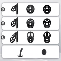 Ceinture de chasteté masculine imprimée en 3D, cage de bondage avec verrou invisible et clé, jouet pour adultes pour hommes, livrée avec dispositif de chasteté portable noir