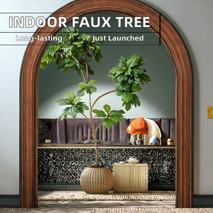 Casa de árbol de plástico verde natural y artificial, <span class=keywords><strong>plantas</strong></span> simuladas en maceta para interiores y exteriores para decoración de bodas - Product Image 2