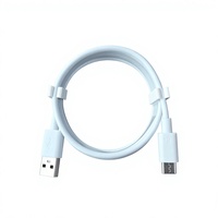 Câble de données USB-A vers Micro-B en silicone pour une charge rapide, compatible avec ordinateur et appareil photo