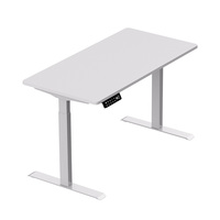 Escritorio de Computadora Eléctrico de Altura Ajustable con Doble Motor, Metálico, Cuadrado, de 2 Niveles, con Posición de Asiento Cómoda, Mesa de Juego