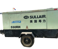 Compresseur d'air à vis diesel mobile portable Sullair d'occasion, 550 CFM, 250 psi, 550 RH, en bon état