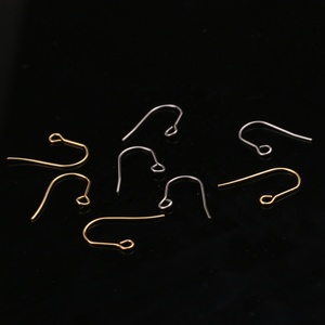 Small U Shape <b>Earring</b> <b>Hook</b> | 18K PVD Gold Plated Stainless Steel Open Loop Ear Wire for DIY Dangle Jewelry Making Findings - Product Image 3