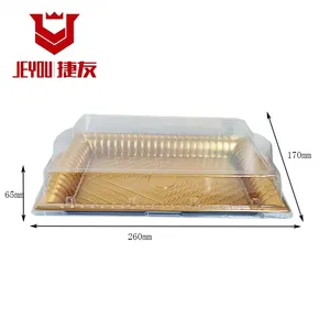 JY-80077Mini nhựa SALAD bánh container nhựa Container hình chữ nhật tùy chỉnh lớp khay nhựa