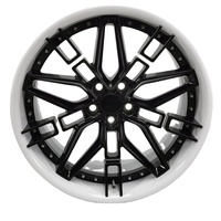 Nuevas llantas de aleación de aluminio forjado 6061 T6 Geruida Hyper Black Mesh Design, prensadas a 12000T, con certificación TUV JWL VIA Std S4-00022, personalizadas de 18-24 pulgadas.