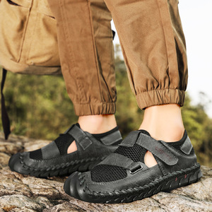 2026 estate spiaggia nuove scarpe Casual da uomo di grandi dimensioni sandali traspiranti scarpe da uomo maglia quotidiana uomo - Product Image 3