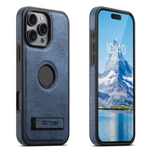 Étui pour téléphone portable avec fonction d'affichage du support pour iPhone 13 <span class=keywords><strong>Pro</strong></span> Max 16 <span class=keywords><strong>Pro</strong></span> Demin Coque arrière - Product Image 1