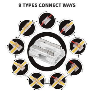 9 in 1 hızlı Led şerit konektörü 2 Pin 4 3 5mm 8mm 10mm Cob Led şerit konektörü s için - Product Image 3