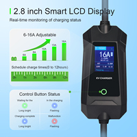 Cargador Portátil para Vehículos Eléctricos de 7kW 11kW CA 32A Tipo 2 con Cable de 5m, Corriente Ajustable, EVSE para Suministro al por Mayor OEM