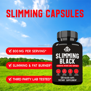 OEM Thé vert, café, vinaigre de cidre de pomme, amincissant et brûle-graisses pour adultes, métabolisme nocturne, complément alimentaire, 120 capsules noires - Product Image 4