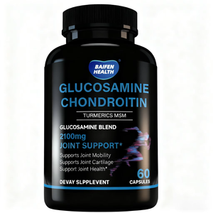 Cápsulas de Glucosamina, Condroitina, Cúrcuma e MSM para Saúde Articular Adulta OEM/ODM, Mistura de 60 Cápsulas/Frasco, 3 Cápsulas Diariamente - Product Image 1