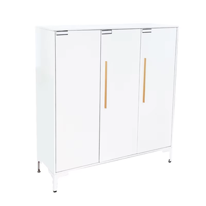 Meuble d'entrée en promotion : Meuble à chaussures moderne anti-poussière avec <span class=keywords><strong>3</strong></span> <span class=keywords><strong>portes</strong></span> en métal pour rangement optimisé - Product Image 1