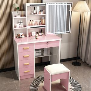 Meubles de maison pour filles Style nordique moderne Simple vente en gros <span class=keywords><strong>pas</strong></span> <span class=keywords><strong>cher</strong></span> tiroir blanc maquillage coiffeur pour chambre avec miroir LED - Product Image 4