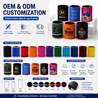 Support de canette promotionnel en néoprène 7 mm, sublimation couleur intégrale, pour fêtes sur la plage, stations balnéaires, barbecues et événements australiens