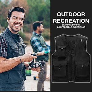 Maßgefertigte Weste Lässige Leichte Outdoor-Anglerweste Taktische Weste Reiseweste mit Mehreren Taschen - Product Image 6