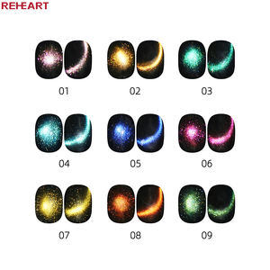 세미 퍼머넌트 오가닉 컬렉션 캣츠아이 젤 네일 폴리시, 눈부신 매니큐어 통기성 프라이빗 라벨 마그네틱 네일 폴리시 세트 - Product Image 3