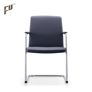 Foshan üretici Furicco yeni tasarım yay şeklinde bej deri eğitim Pu ofis koltuğu