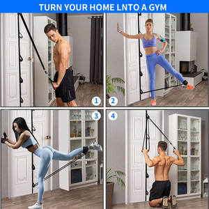 Sangle d'ancrage de porte pour bandes de résistance Ancre multipoint sécurisée Gym pour bandes d'exercice de fitness à domicile Fixation d'ancrage de porte - Product Image 3