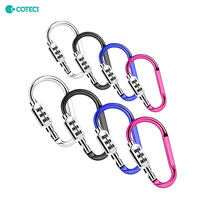 COTECi 3 chiffres boucle Clip porte-clés D-Ring mousqueton crochet combinaison serrure de sécurité animaux valise casque serrure antivol cadenas