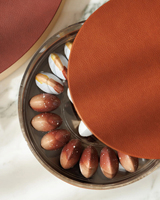 Boîte cadeau Ramadan en cuir faite à la main, vide, pour chocolats, bonbons, emballage alimentaire, boîte de présentation ronde à double couche, boîte de rangement pour barres chocolatées