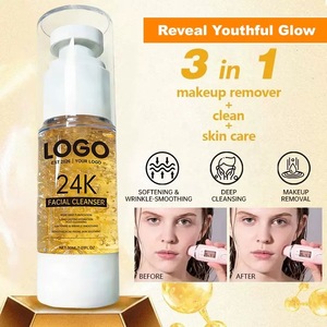 Limpiador <span class=keywords><strong>Facial</strong></span> 24K de Marca Privada al por Mayor <span class=keywords><strong>con</strong></span> Ácido Hialurónico, <span class=keywords><strong>Espuma</strong></span> <span class=keywords><strong>Limpiadora</strong></span> Hidratante de Larga Duración 30ML, Reduce las Lágrimas de Lágrima y la Sensibilidad - Product Image 4