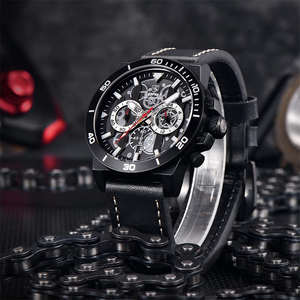 BENYAR 5197 reloj de cuarzo de lujo para hombre <span class=keywords><strong>Excel</strong></span> banda de cuero luminoso nuevo estilo cronógrafo reloj de pulsera regalo de alta calidad - Product Image 5