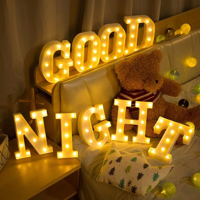 3D Alphabet Led Letter Lights for Wedding Birthday Party Christmas marry me proposal lamp