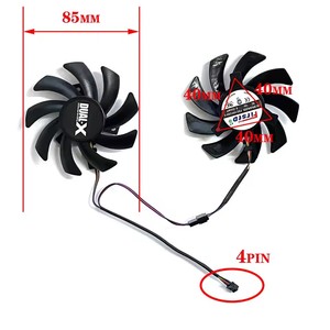 หม้อน้ำ RX580 0.45A FD7010H12S FDC10H12S9-C 4PIN 85มม. DC 12V สำหรับ XFX R9 390/390X <span class=keywords><strong>8G</strong></span> <span class=keywords><strong>RX570</strong></span> RX470 RX580พัดลมการ์ดจอ RS - Product Image 6