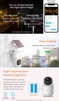 Kamera Keamanan CCTV Nirkabel Dual Band 2.4G 5G Camhipro Solar 4MP dengan Kartu SIM 4G, Alarm PIR Outdoor 5W, Sensor CMOS, dan Night Vision