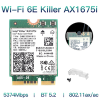 Tueur Wi-Fi 6E Carte AX1675i 160MHz 2.4G/5G/6Ghz Sans Fil Réseau Adaptateur AX211NGW CNVio2 M.2 Clé E 802.11ax BT 5.2 Win10