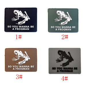 ดังนั้นคุณต้องการเป็นมนุษย์กบสียาง3D แผ่น PVC รูปกบกระดูกทรงสี่เหลี่ยมผืนผ้าสำหรับติดกระเป๋า - Product Image 1