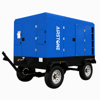 Compresseur d'air rotatif à vis portable haute pression diesel Airstone 175-1000CFM 18 bars 6 cylindres robuste pour l'exploitation minière et la construction