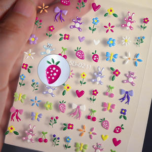 Nueva Llegada Pequeñas Flores Frescas Diseño <span class=keywords><strong>Uñas</strong></span> 5D En Relieve Colorido Margarita Pegatinas de <span class=keywords><strong>Uñas</strong></span> Verano Pétalo Nail Art Gel Pegatinas Proveedores - Product Image 4