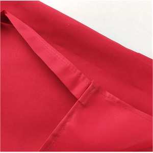 ผ้ากันเปื้อนกำมะหยี่สีพีชแบบเรียบ ปรับขนาดเอวได้ มีกระเป๋า สำหรับใช้ทำงาน - Product Image 5