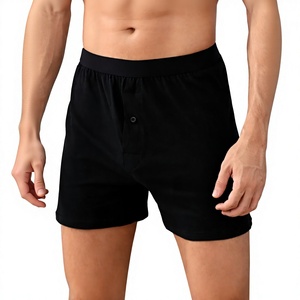 Shorts Boxers Homme Sans Coutures Taille Mi-Haute Été, Coupe Ample, Couleur Unie, Motif OEM, Respirant, en Coton/Spandex Tricoté – Vente en Gros - Product Image 2