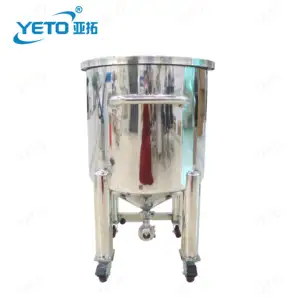 Food Grade Stainless Steel 304 Movable Water Shampoo Body Lotion Cosmetic Cream Storage Tank Reactor