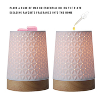 Brûleur d'encens moderne en céramique mate, diffuseur électrique de cire parfumée, lampe à parfum, diffuseur d'aromathérapie