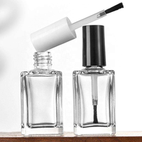 Vente en gros de flacons en verre transparents vides pour cosmétiques et vernis à ongles de 5 ml, 6 ml, 10 ml, 15 ml avec bouchon à pinceau et impression sérigraphique