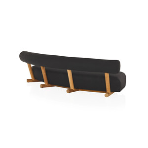 Set divano da giardino in legno a tre posti di lusso moderno per Hotel a casa o tempo libero per soggiorno o cortile all'aperto - Product Image 6
