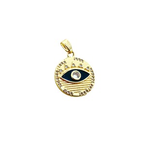Pendentifs Thème Œil Turc en Alliage de Cuivre, Forme Étoile Ronde, Sertissage Clos, Bijou Unisexe, Accessoire Cadeau - Product Image 5